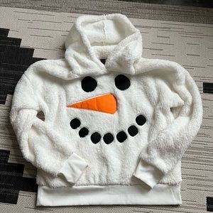 Target Snowman Fleece Hoodie Ugly 